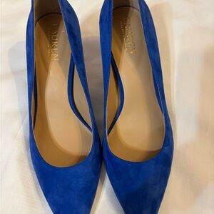 Blue Suede Ralph Lauren heels
